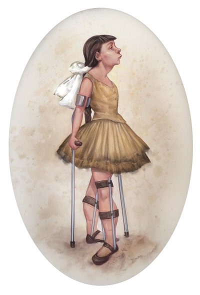 Little Dancer Of Fourteen Tears, 2019 (akrylmaling på illustrationsplade) af Anita Kunz