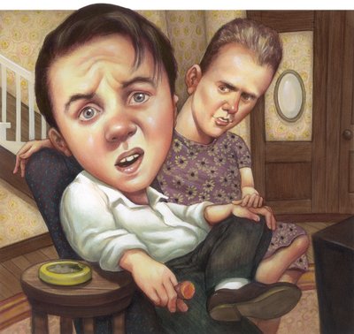 Malcolm in the Middle, 2000 (akryl på illustrationsplade) af Anita Kunz