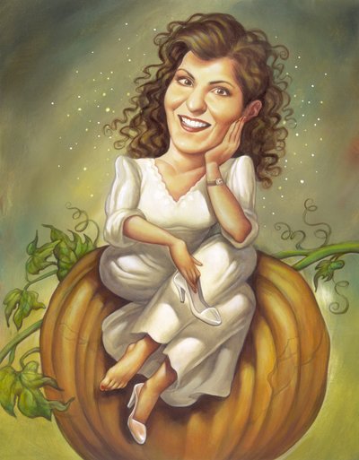 My Big Fat Greek Wedding, 2002 (akryl på illustrationsplade) af Anita Kunz
