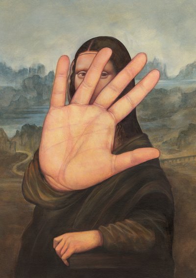 No Photos please, 2022 (akryl på illustrationsplade) af Anita Kunz