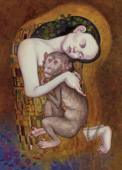 The Snog, 2016 (akrylmaling på illustrationsplade) af Anita Kunz