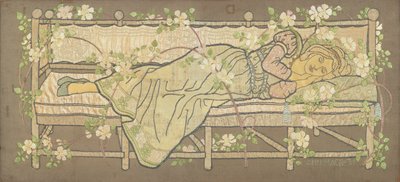 Tornerose (silkebroderi) af Ann MacBeth