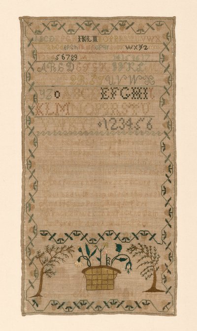 Sampler, USA, 1800-tallet. af Ann Morris