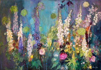 Darkening Garden, Chelsea, 2019 (akryl) af Ann Oram