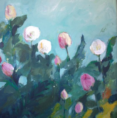Blomstrende haveblomster af Anna-Karin Bergius