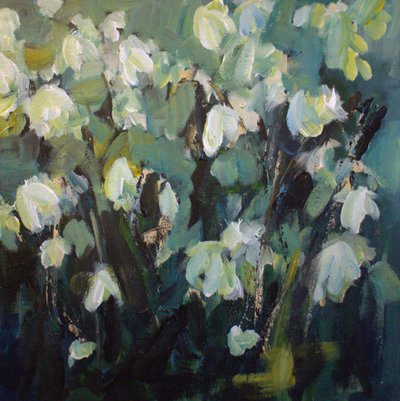 Impressionistiske hvide blomster af Anna-Karin Bergius