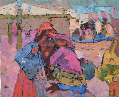 Mor med et sovende barn af Anna Contemporary Artist Kostenko