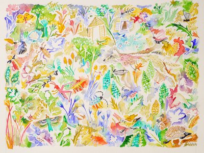 1 Svanesang, 2023 (akvarel) af Anna Pugh