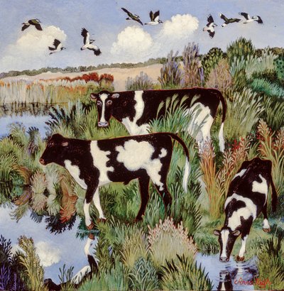 En stille drink, 2003 (akryl) af Anna Pugh