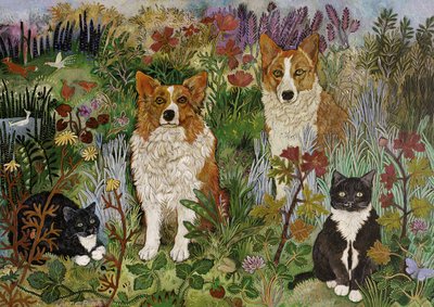 Best of Friends, 2017 (akryl) af Anna Pugh