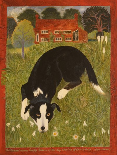 Collie-hund (akryl) af Anna Pugh