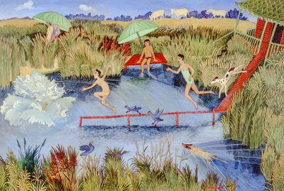 Varm dag, 2009 (akryl) af Anna Pugh