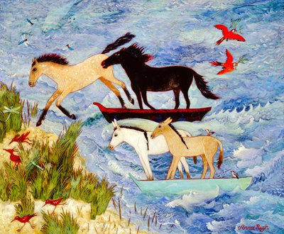 Landfall, 2008 (akryl) af Anna Pugh
