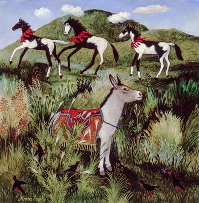 Lave skyer, 2003 (akryl) af Anna Pugh