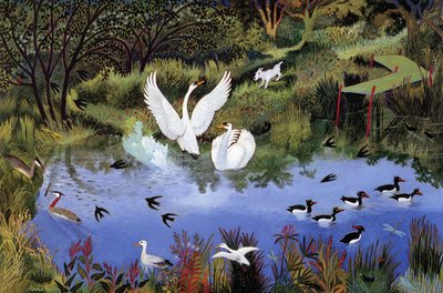 Mill Pond, 2006 (akryl) af Anna Pugh