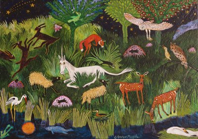 Natteliv, 2018 (akryl) af Anna Pugh