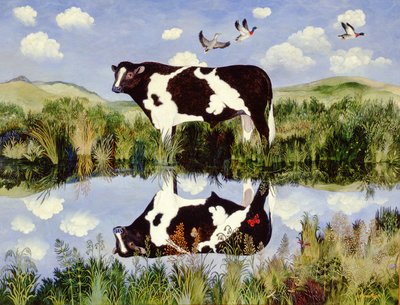 På kanten, 2002 (akryl) af Anna Pugh