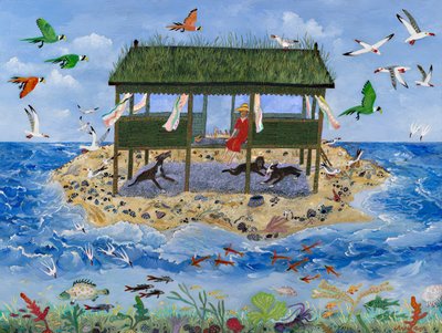 Den syvende himmel, 2013 (akryl) af Anna Pugh