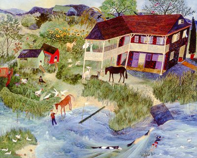 At tage springet, 2005 (akryl) af Anna Pugh