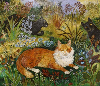 The Cats Commission, 2017 (akryl) af Anna Pugh