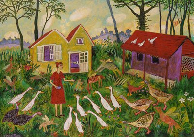Så var der tre, 2021 (maleri) af Anna Pugh