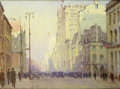 5th Ave, at 57th Street, ca. 1918 (olie på lærred) af Anna Richards Brewster