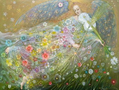 Angel of the Wheat, 2018 (olie på belgisk linned) af Annael Anelia Pavlova