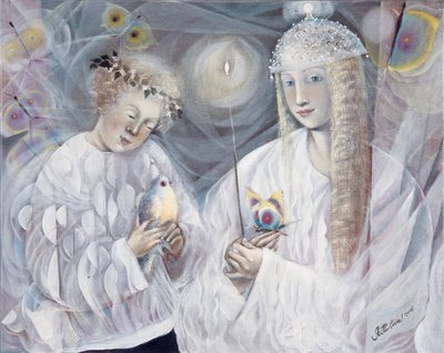 Gemini, 2006 (olie på belgisk linned) af Annael Anelia Pavlova