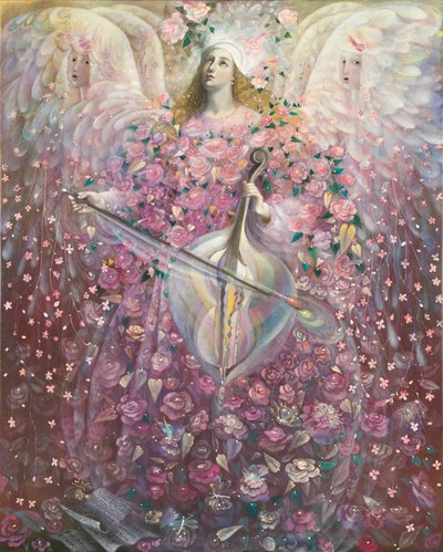 The Angel of Love, 2010 (olie og bladguld på belgisk linned) af Annael Anelia Pavlova