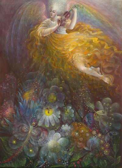 Sandheden skal springe op af jorden, og retfærdigheden skal se ned fra himlen, 2016 (olie på belgisk linned) af Annael Anelia Pavlova