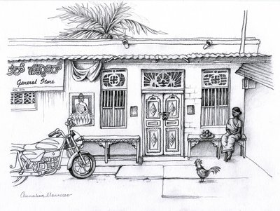 General store, 2019 (grafitblyant) af Annalisa Morrocco