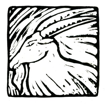 Horoskop (Stenbukken), 2017 (linnedprint) af Annalisa Morrocco