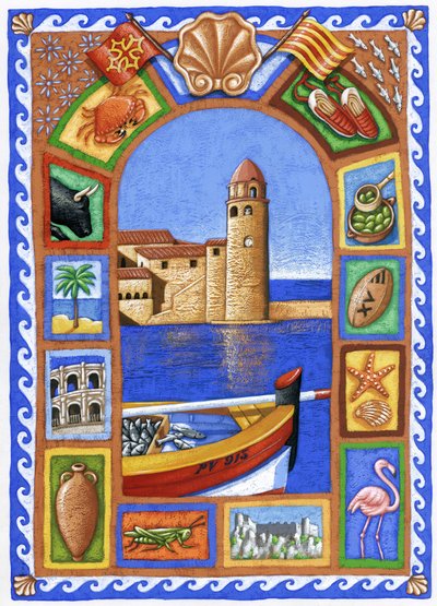 Languedoc, 2015 (gouache) af Annalisa Morrocco
