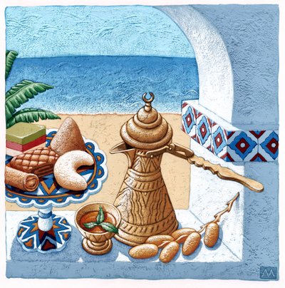 Marokkanske delikatesser, 2010 (gouache) af Annalisa Morrocco
