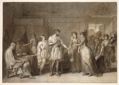 Bayard nægter at modtage gaver fra sin værtinde i Brescia af Anne-Louis Girodet de Roucy-Trioson