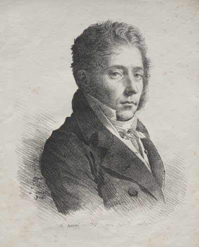 Samling af litografiske essays: Portræt af MR. Kupin fra La Couperie af Anne-Louis Girodet de Roucy-Trioson