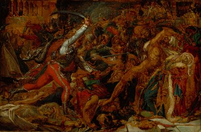 Skitse til "Oprøret i Cairo" af Anne-Louis Girodet de Roucy-Trioson