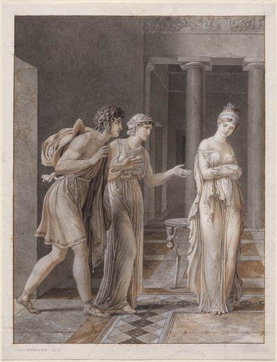 Mødet mellem Orestes og Hermione af Anne-Louis Girodet de Roucy-Trioson