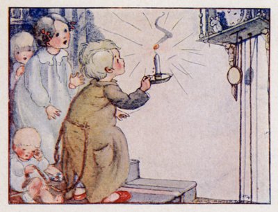 Børnerim: Dickery, Dickery, Dock! (farve litho) af Anne (after) Anderson