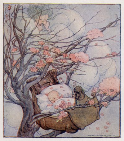 Børnerim: Hush-A-Bye, Baby, On The Tree Top (farve litho) af Anne (after) Anderson