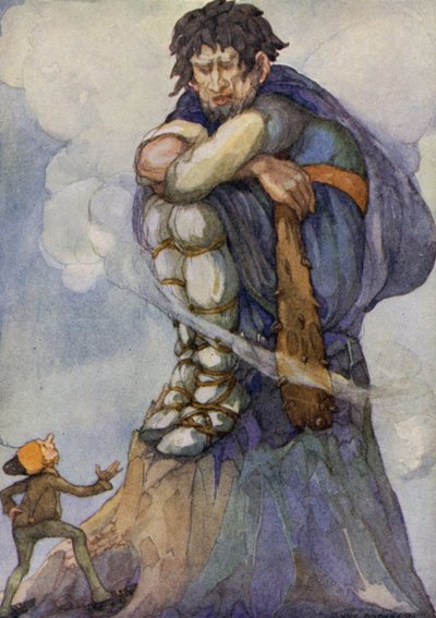 The Valiant Little Tailor (farve litho) af Anne (after) Anderson