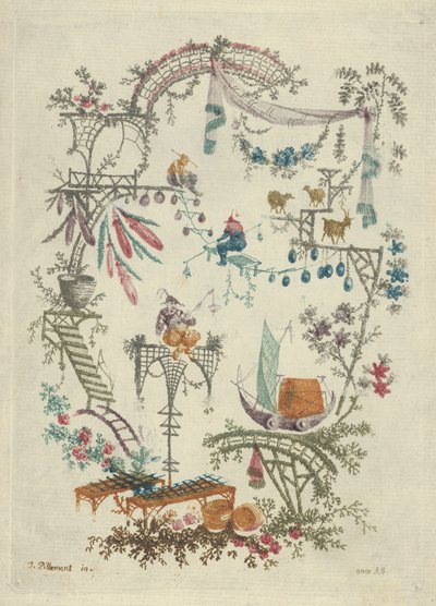 Chinoiserie fra New Suite of Chinese Arabesque Notebooks, 1790-99. af Anne Allen
