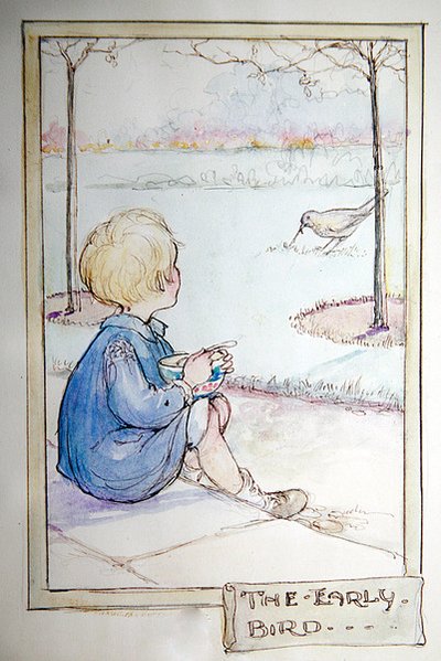 The Early Bird - Drossel får en orm af Anne Anderson