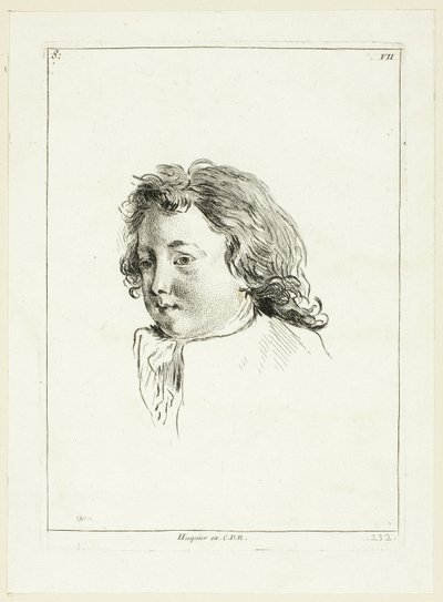 Drengens hoved (vendt mod højre) af Anne Claude Philippe Caylus