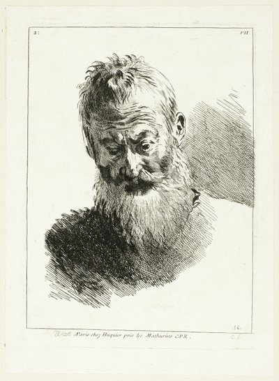 Mandens hoved af Anne Claude Philippe Caylus