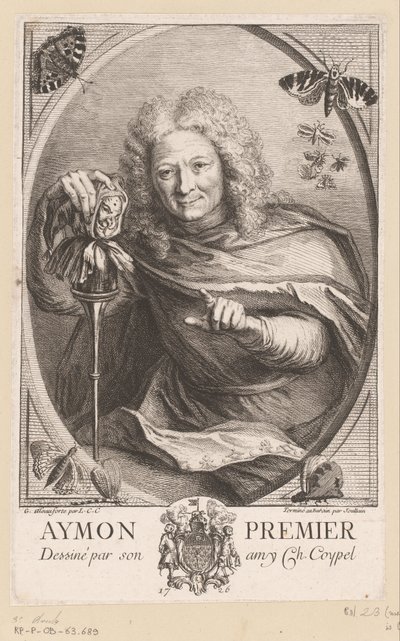 Portræt af Etienne Isidore Théophile Aymon Aymon Premier (titel på objekt) af Anne Claude Philippe Caylus