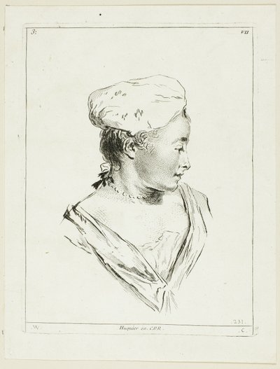 Kvindens hoved af Anne Claude Philippe Caylus