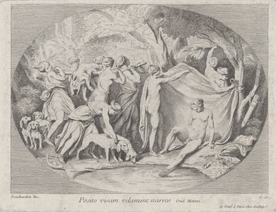 Diana ved badet efter hjemkomsten fra jagten, ca. 1730-60. af Anne Claude Philippe de Caylus