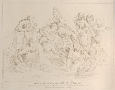 Moses reddet af Faraos datter, ca. 1729. af Anne Claude Philippe de Caylus