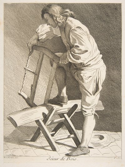 Træskærer, 1742. af Anne Claude Philippe de Caylus